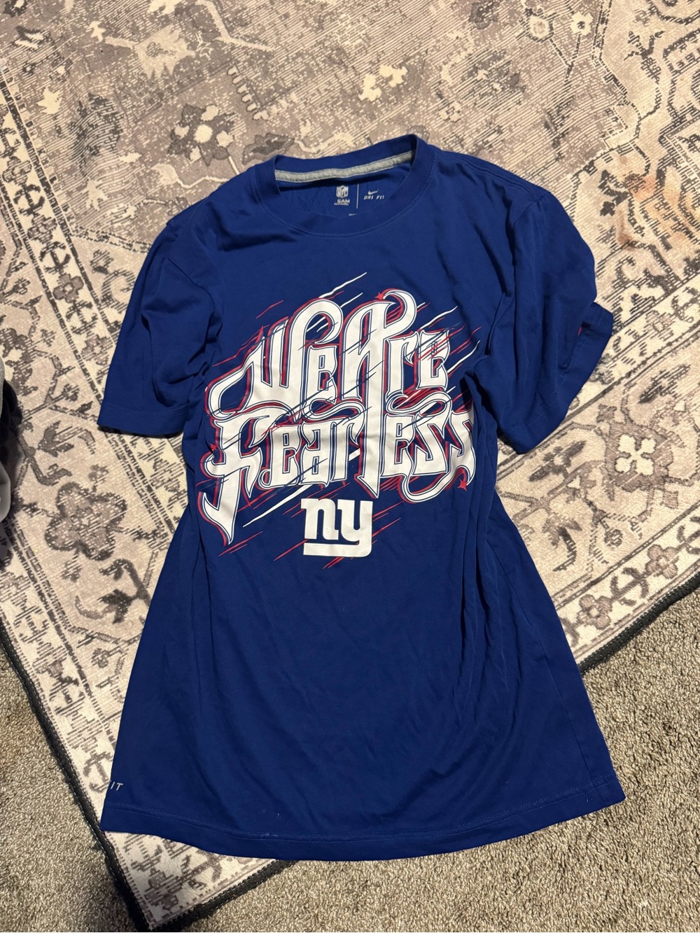 NY Graphic Short Sleeve Tee in Royal Blue - We're Fearless